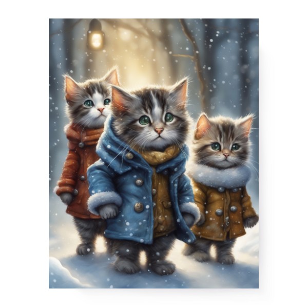 Fotoplátno 3:4 s potiskem malí koledníci