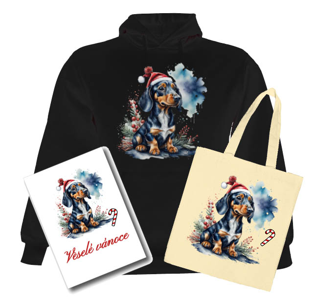 vánoce s jezevčíkem